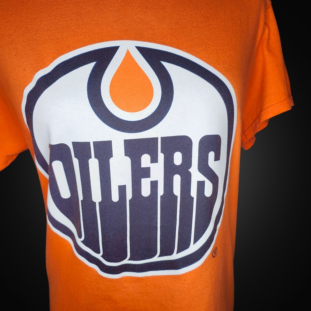 NHL Orange Oilers T-Shirt - Small - Picture 2 of 5